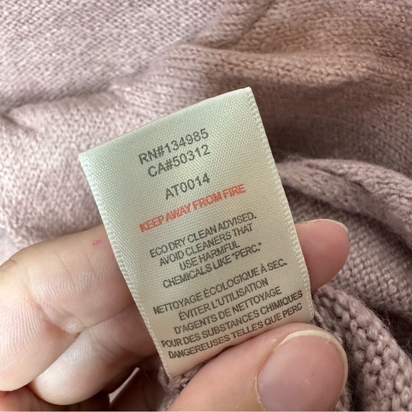 For Love And Lemons Mila Twist Front Crop Sweater In Dusty Rose - Picture 8 of 8